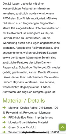 Vaude Damen Regenjacke Lierne Gr.42 (L) NEU