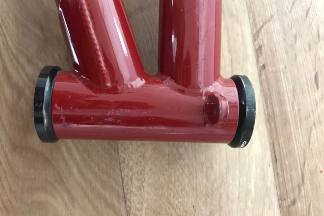 BMX Rahmen Oldschool 20 Zoll RH28 4130 Chromoly Stahl weinrot mar