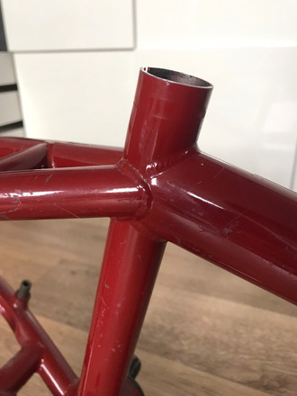 BMX Rahmen Oldschool 20 Zoll RH28 4130 Chromoly Stahl weinrot mar