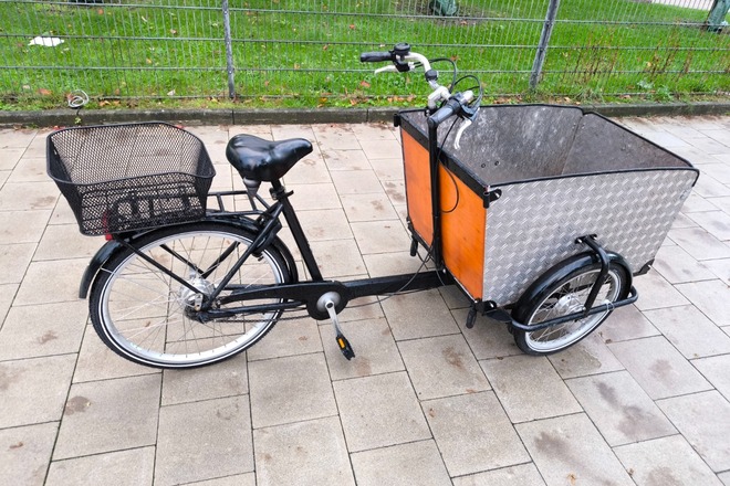 Lastenrad Babboe mit Großem Korb