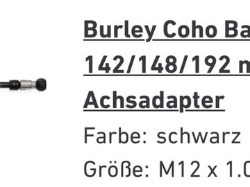 verkaufen: Steckachse für Burley Coho XC Ballz M12x1.0 142-148